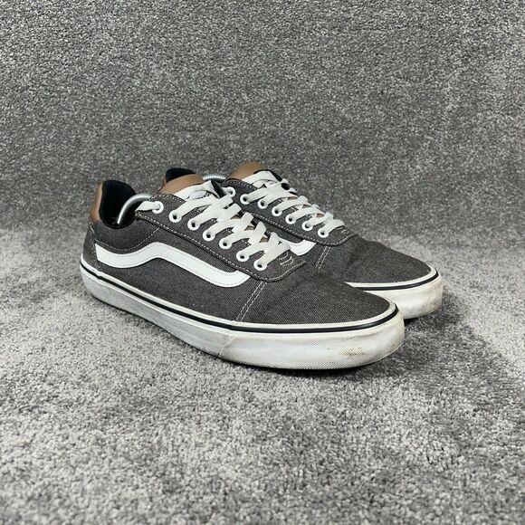 Vans Ward DX Mens Size 12 Gray Brown Casual Low Top Deluxe Comfort Skate Shoes - Picture 2 of 11